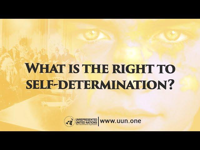 What is the right to self-determination?