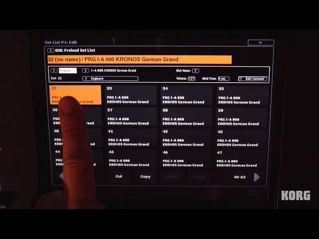 Kronos Music Workstation - Set List Mode - In The Studio With Korg