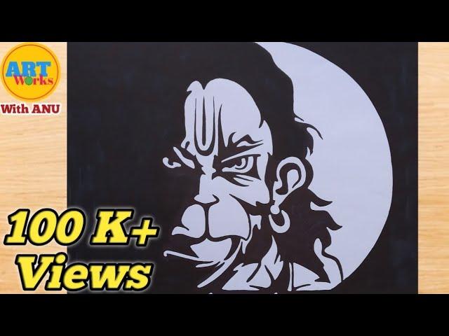 Lord hanuman drawing | How to draw hanuman ji face step by step | Hanuman jayanti drawing