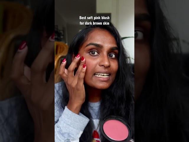 BEST AFFORDABLE PINK BLUSH ON BROWN SKIN?  #shorts #makeup #makeupshorts #indianmakeup #darkskin