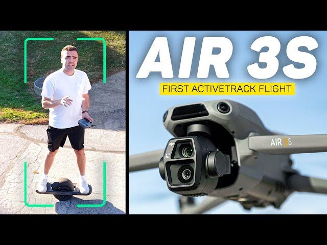 DJI Air 3S First FULL ActiveTrack Flight - Small Crash With New Sensors