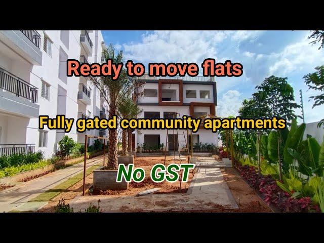 NO GST | Ready to Move flats for sale in Hyderabad Tellapur || fully gated community apartments