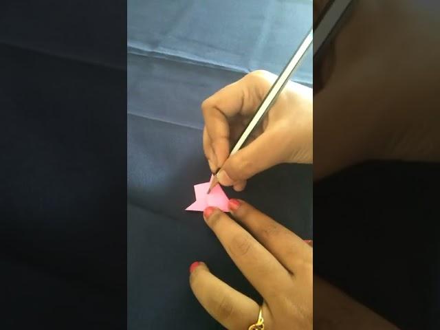 Paper flower making. Paper craft. Nivedya.R