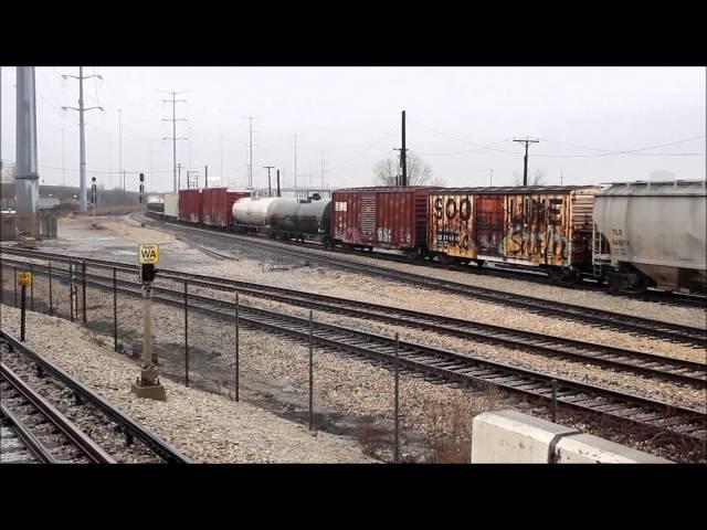 CN & EJ&E Power on a Local, Bridgeport Jct, Chicago, 12.20.12