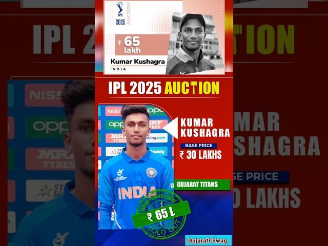 Kumar Kushagra IPL 2025 in Gujarat Titans|65 Lakhs price|#kumarkushagra#ipl2025 #gujrattitans #ipl