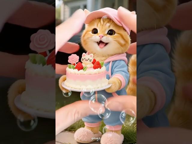 Fluffy plush kitten squeeze — so satisfying and adorable! Ep.202 #relaxing #cute #adorable
