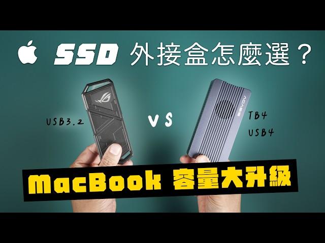 買 MacBook 最省錢升級 SSD 方式 | SSD 外接盒雷電4 USB4 速度夠快嗎？