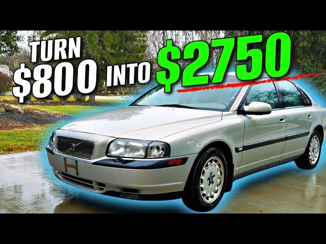 How To Flip Cars For Profit $$$ | Volvo S80 Car Flip Restoration Car Detailing