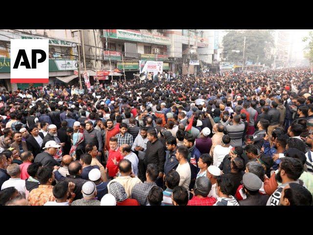 Bangladesh Nationalist Party supporters protest as tensions continue with India