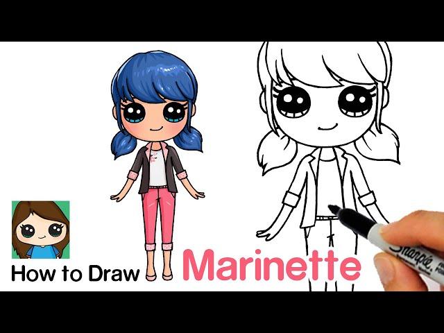 How to Draw Miraculous LadyBug Marinette Dupain-Cheng