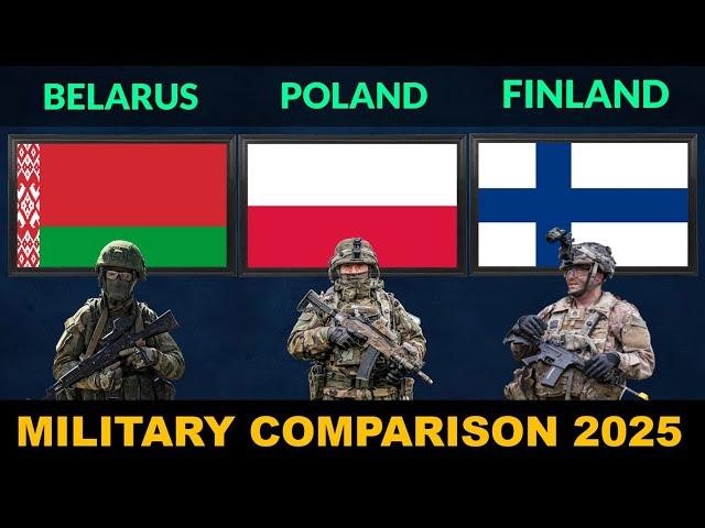 Belarus vs Poland vs Finland Military Power Comparison 2025 | Defense Tube