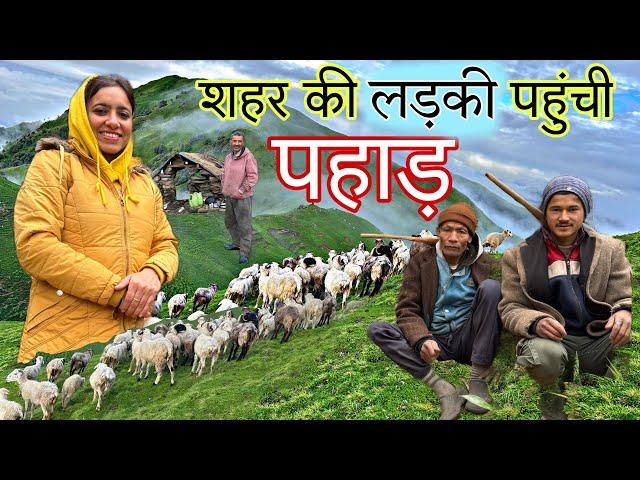 शहर की लड़की पहुँची पहाड़, भेड़पालक Lucky singh को मिलने Shepherd lifestyle | Arjun khalptia vlogs