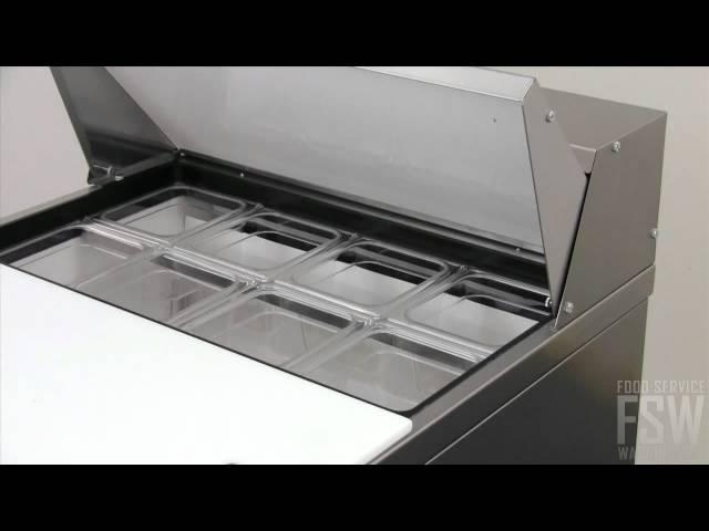 True Sandwich/Salad Prep Table w/ Drawers Video (TSSU-27-8D-2)