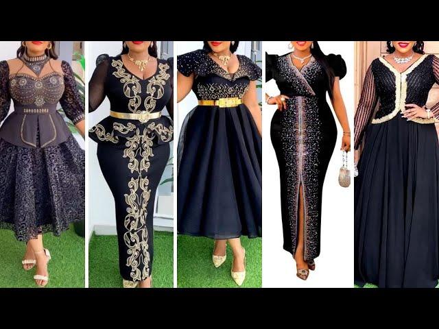 Bold & Beautiful African Black Party Dress Showcase #womenfaishion #rayeonaura