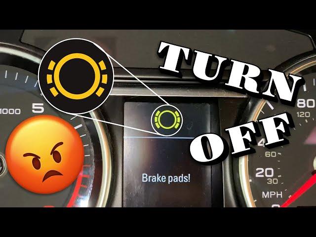 How to Disable Brake Pad Warning Light - ANY CAR!