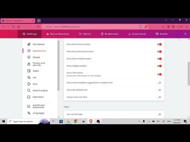 How To Enable Or Disable VPN Button IN Brave Browser PC -  Full Tutorial | How To Easily