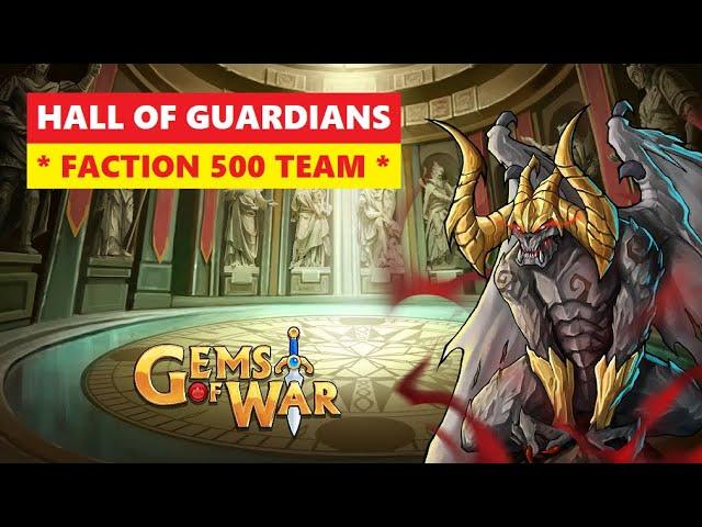 Gems of War HALL OF GUARDIANS Faction 500 Delve Guide and Best Team! Simple and Pure Strategy!