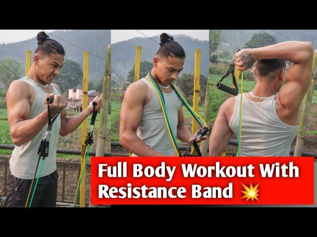 Full body workout with resistance bands - resistance bands workout | Anish Fitness