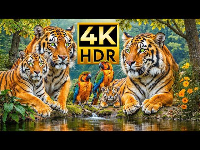 DISCOVER ANIMALS 4K HDR | with Cinematic Sounds (Colorful Animal Life)