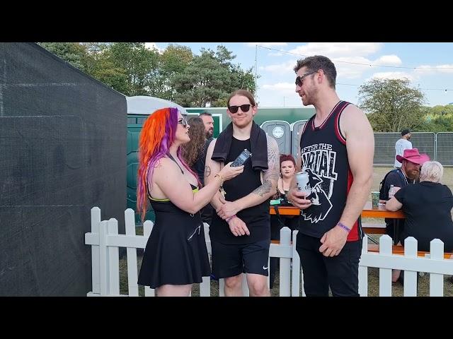 Serena Fox meets members of Sylosis for TotalRock @Bloodstockfestivals 2022