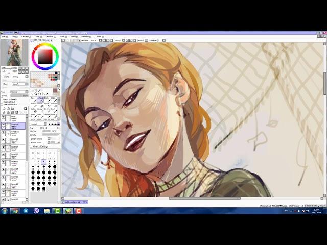 Britomartis [Drawing and Painting process]