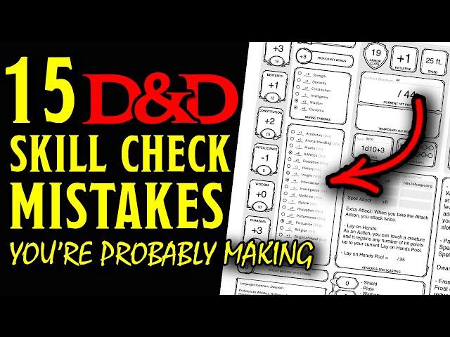 15 Common D&D Skill Check Mistakes and How to Avoid Them