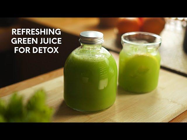 How to make Green Juice for Detox | Refreshing Green Juice Recipe