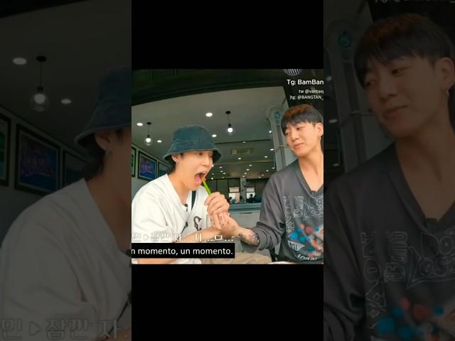 V is jealous because he saw  Jimin with Jungkook#bts#jungkook#v#jimin#suga#j hope#jin#rm ️️