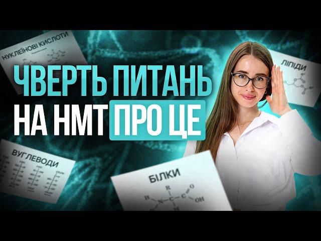 Все про вуглеводи, білки, ліпіди, нуклеїнові кислоти на НМТ + практика НМТ #turbozno #нмт #біологія