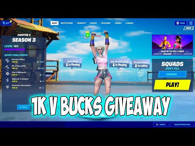 Fortnite 1,000 V Bucks Giveaway Sponsored By AAvirusAA