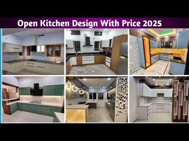 Modular Open Kitchen Design With Price 2025 || Kitchen Design