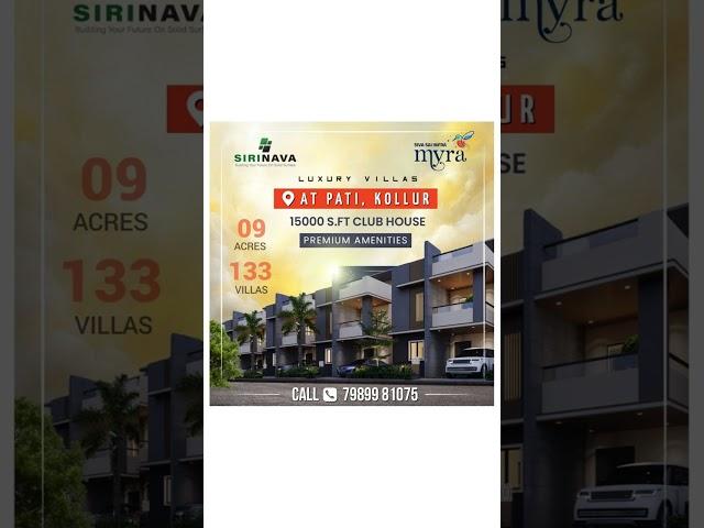 Introducing Myra Luxury Villas at Pati, Kollur!  Call @7989981075