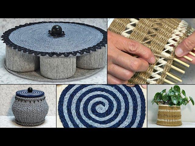 3 INCREDIBLE IDEAS with fabric cord and yarn, very simple and beautiful!