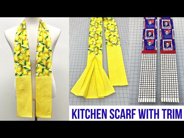 Quick and Easy DIY Gift - How to Make a Kitchen Boa Scarf with Trim   Sew to Sell