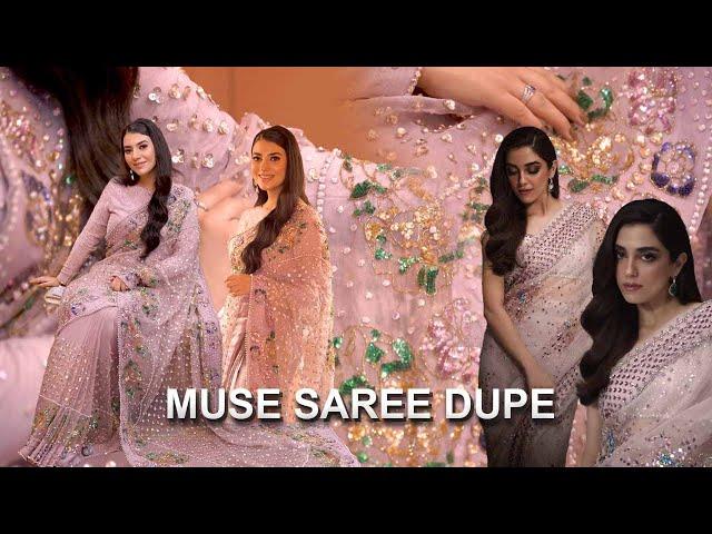 Muse Plumeria Embellished Organza Sari Dupe | 70% discounted rate