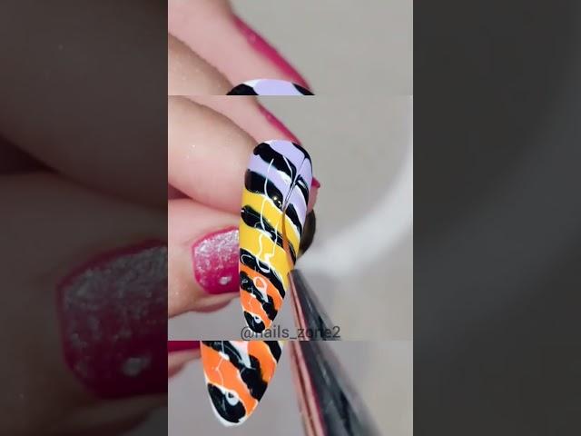 Easy/Simple drag marble nailart for beginners #nails #shorts #nailart