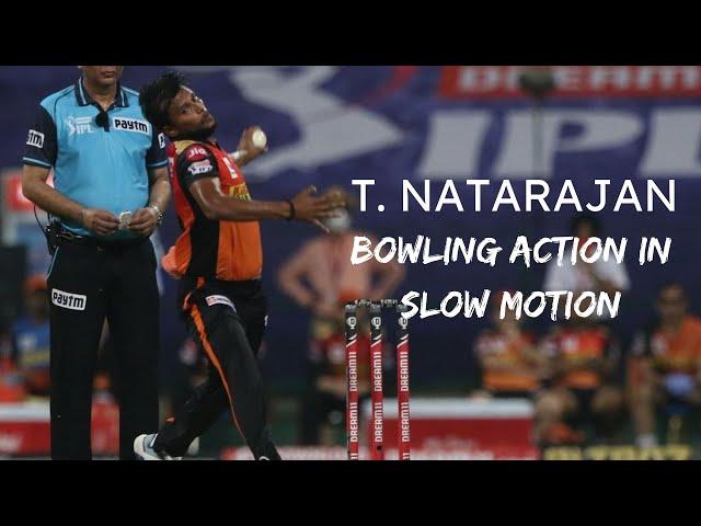 T. Natarajan Bowling Action | In Slow Motion | 2021 | Tarush Cricket