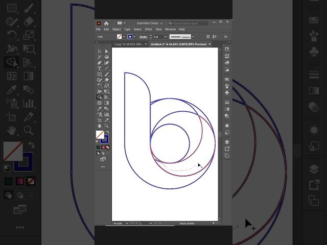 Beautiful b Letter Logo Design in illustrator