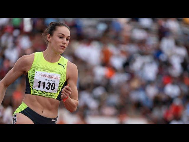 Abby Steiner Talks About Winning the 4x100m Relay at Texas Relays