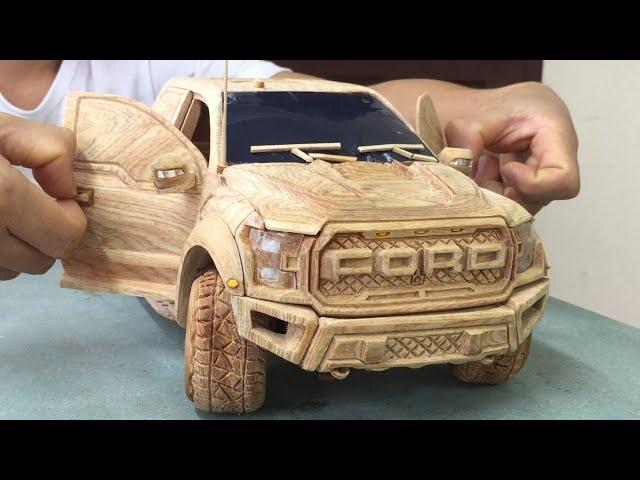 Wood Carving - Ford F150 RAPTOR 2020 - Woodworking Art