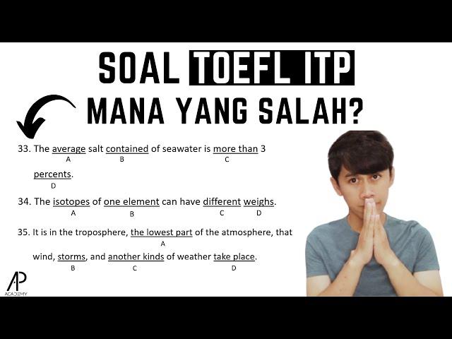 Mendeteksi KESALAHAN Soal TOEFL Written Expression dengan CEPAT dan TEPAT No 26-35