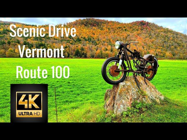 Vermont Scenic Route 100 - Drivers View 4K Video