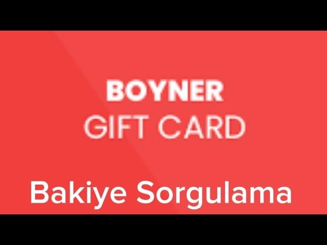 Boyner Gift Card Bakiye Sorgulama - Boyner Hediye Çeki Nasıl Kullanılır