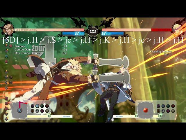 Leo Whitefang Combos Guilty Gear -STRIVE- (No RC)