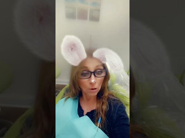 At the Dentists office using Snap Chat