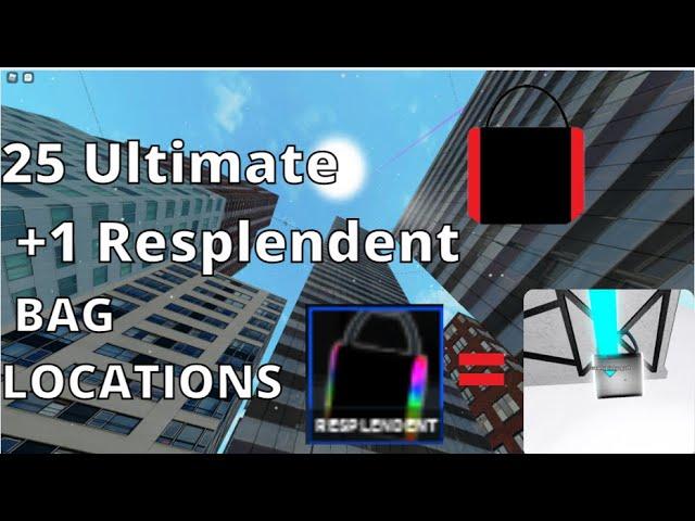 25 Ultimate + 1 Resplendent Bag Spawn Locations | Roblox Parkour