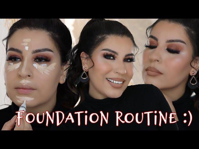 UPDATED FLAWLESS FOUNDATION ROUTINE | get glam with sadaf