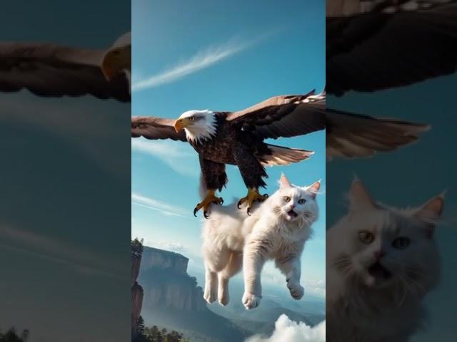 Unbelievable! Eagle Protects Cat from Snake | FluffyFrames #Eagleprotect #catlovers #fluffyframes