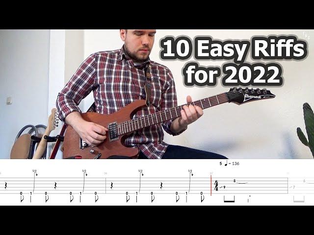 10 Easy & Cool Guitar Riffs to Learn for 2022 (with Tabs)