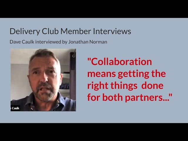 Delivery Club interview Dave Caulk